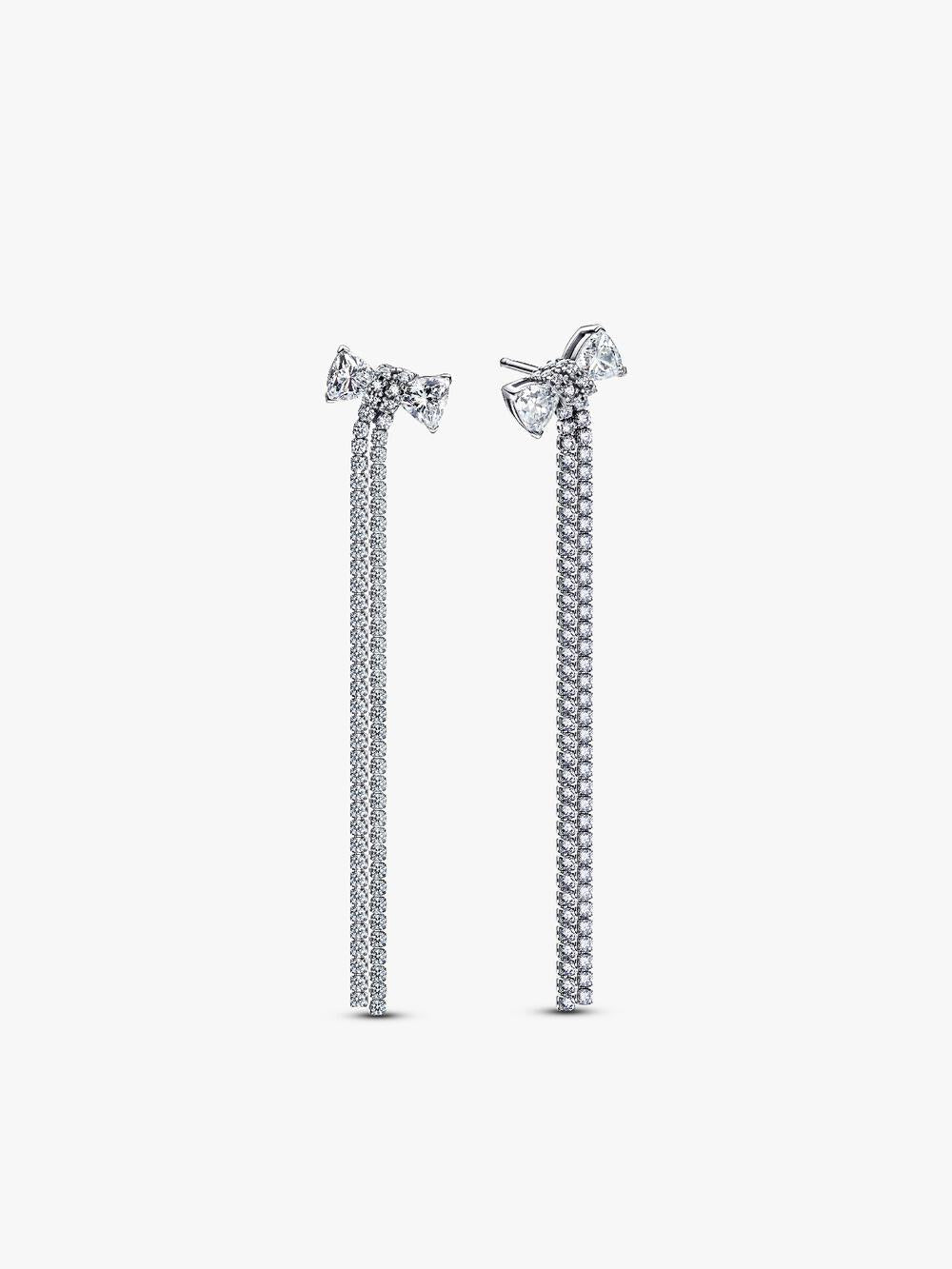 Sparkling Small Bow Stud Earrings