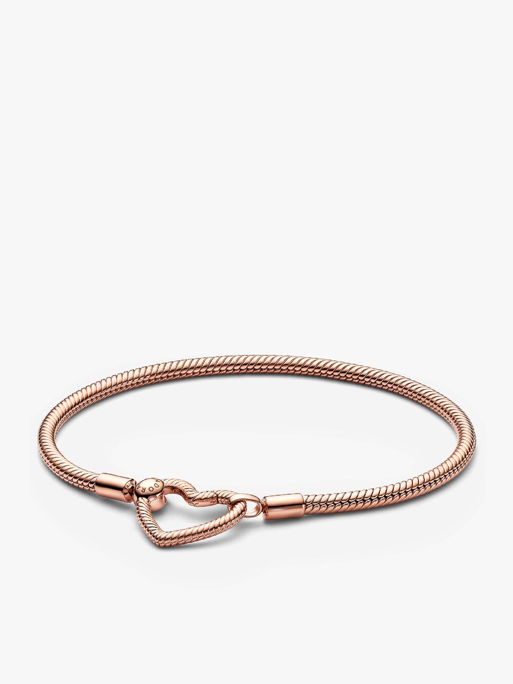 Pandora Moments Heart T-Bar Snake Chain Bracelet